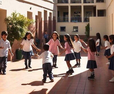 Ninos-jugando-en-colegio