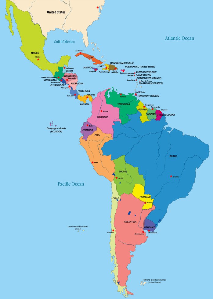 Mapa Latinoamérica
