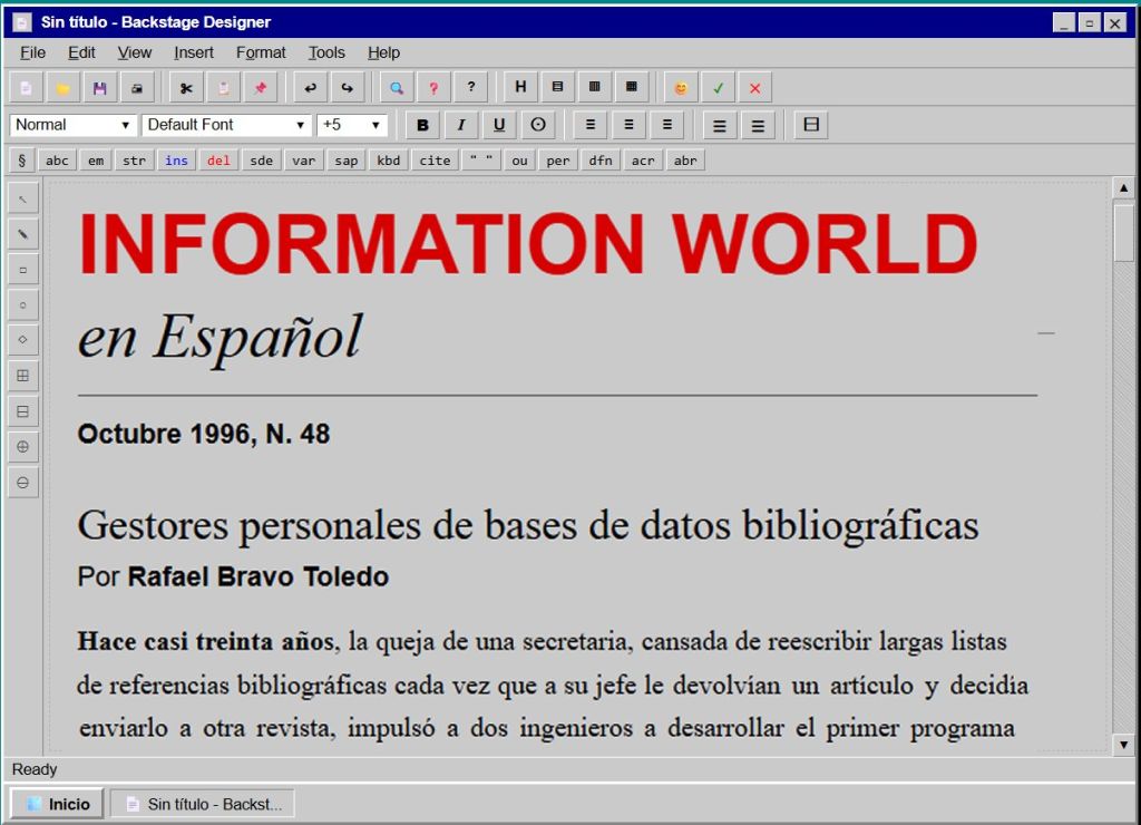 Macromedia Backstage