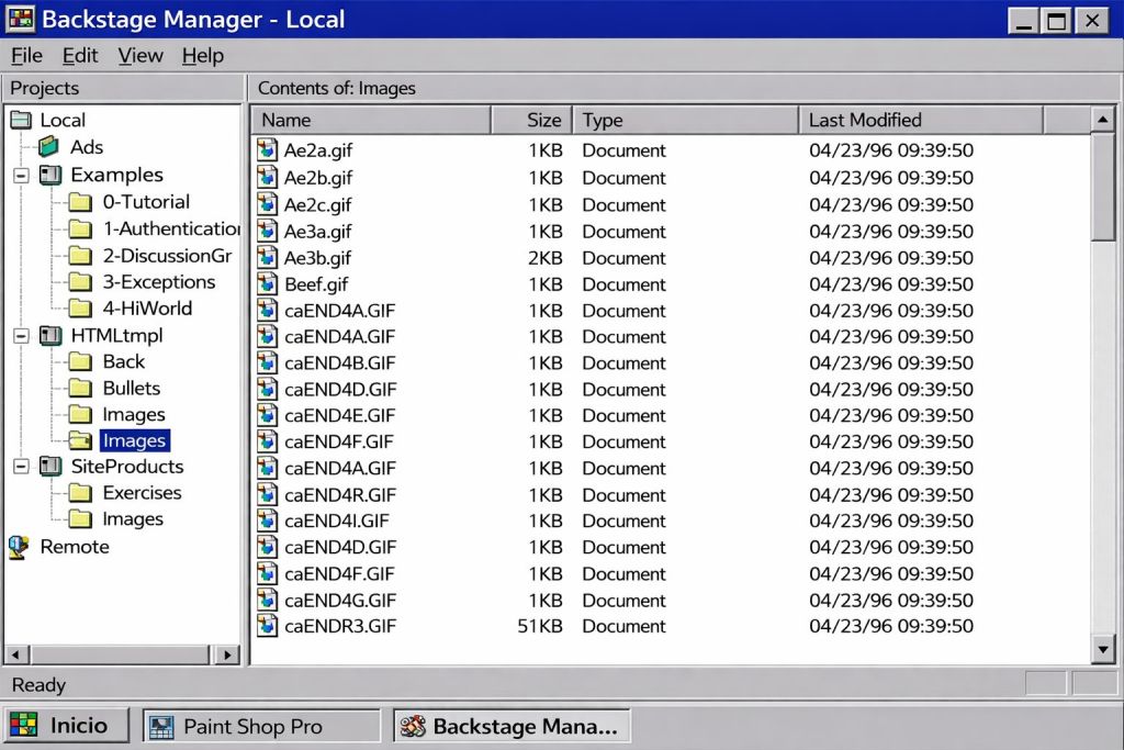 EI editor wysiwyg de Macromedia Backstage permite construir documentos web de la misma forma que se utiliza un procesador de texto convencional y sin necesidad de poner a mano ni una sola etiqueta html * Backstage Desktop Studio es la denominación común de un conjunto de aplicaciones para crear documentos web, desarrollado por Macromedia, y que se comercializa como una sola unidad en formato de cd-rom, aunque algunas de las aplicaciones pueden adquirirse por separado. Macromedia, empresa que ya gozaba de un considerable prestigio por sus programas de creación multimedia, ha entrado así en el mundo de la edición en Internet con programas como los que se analizan aquí y con el traslado de toda su línea de productos multimedia al lenguaje html. Los módulos del paquete Desktop Studio son los siguientes: - Designer, un editor gráfico de documentos html y componente central delconjunto; - Manager una utilidad para administradores de ubicaciones web; - Server, una extensión de los servidores de documentos web y, por último, - una biblioteca de objetos de software que ayudan a crear documentos html dinámicos. Estos últimos son mini-programas que pueden ser invocados desde páginas html y que contienen funciones para automatizar algunas de las acciones más habituales en la tecnología web, evitando así tener que escribir el código fuente. En particular, un servidor web que gestiona páginas con objetos Backstage tiene un comportamiento ligeramente distinto de un servidor convencional. Si tiene que enviar un documento que contiene uno o más objetos Backstage, activará el módulo Server de Backstage (que no es un servidor, pese a su nombre) para que interprete y procese las instrucciones contenidas en esos objetos y para que realice las acciones necesarias y pase los resultados al servidor que, a su vez, las enviará al cliente. Si tiene que enviar un documento que contiene solamente código html se comportará como un servidor estándar. Por su parte, Designer es un editor de documentos web que funciona completamente en modo wysiwyg, hasta el punto que es posible desarrollar documentos html completos, incluyendo gráficos, formularios (forms) e imágenes sensibles, sin conocer ni una palabra del lenguaje o, en todo caso, sin necesidad de colocar a mano ni una sola etiqueta (tag). No proporciona soporte, en cambio, para crear tablas, por lo menos la versión testada, la 1.0 (cuando el lector lea este análisis, ya habrá salido una nueva versión), aunque siempre se puede introducir el código correspondiente desde su editor ascii. Así pues, en su modo gráfico se trata de un editor de muy agradable uso por el elegante diseño de su interfase, con facilidades para el autor, incluyendo ventanas de diálogo que facilitan el uso de todos los recursos que hacen que un documento web sea interesante, tales como imágenes, fondos, mapas, controles ActiveX, programas java yplug-ins de Netscape. En cambio, cuando se conmuta al modo de diseño del código fuente, Designer se convierte en un editor ascii extremadamente simple que no proporciona al autor ninguna ayuda especial. Por otro lado, aunque las especificaciones oficiales de requerimiento no son muy altas, es conveniente utilizar el programa con un microprocesador potente, por lo menos con un Pentium, so pena que el editor se arrastre más que se ejecute. Algo parecido sucede con el espacio en disco duro. Aunque las aplicaciones principales sólo ocupan unos 10 MB, prepare en cambio 40 MB si quiere instalar todos los extras del paquete, incluyendo las ayudas en línea y las bibliotecas de recursos gráficos. Backstage Manager, otro de los componentes del conjunto es un gestor de proyectos que ayuda a administrar sitios webs. Mediante una interfase similar a la del Explorador de Windows 95, el programa da una visión de conjunto de la estructura del servidor de páginas web y permite organizarlas en categorías. Presenta para ello una serie de grandes secciones: Documentos web, Grupos de discusión, Consultas a bases de datos y Perfiles de usuarios. Para cada uno de estos grupos, el programa ofrece funciones predefinidas que ayudan a su administración.
