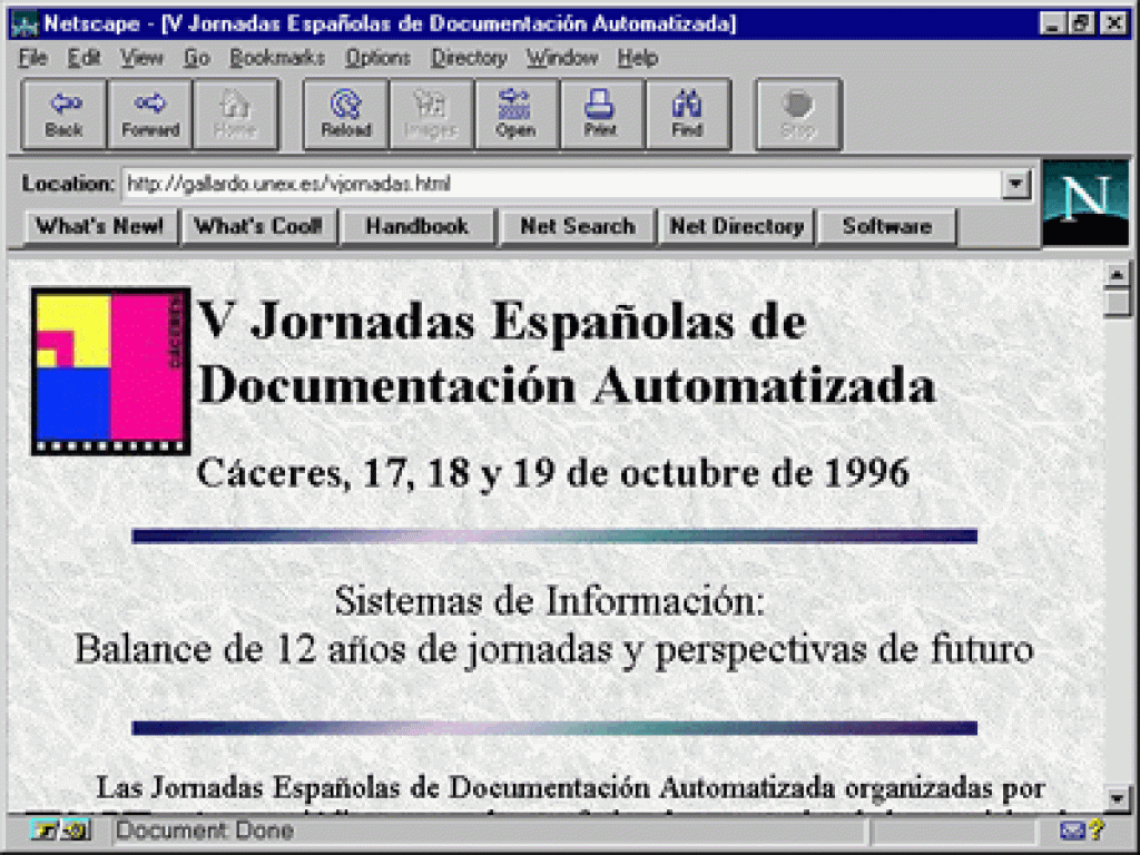 V Jornadas Españolas de Documentación Automatizada