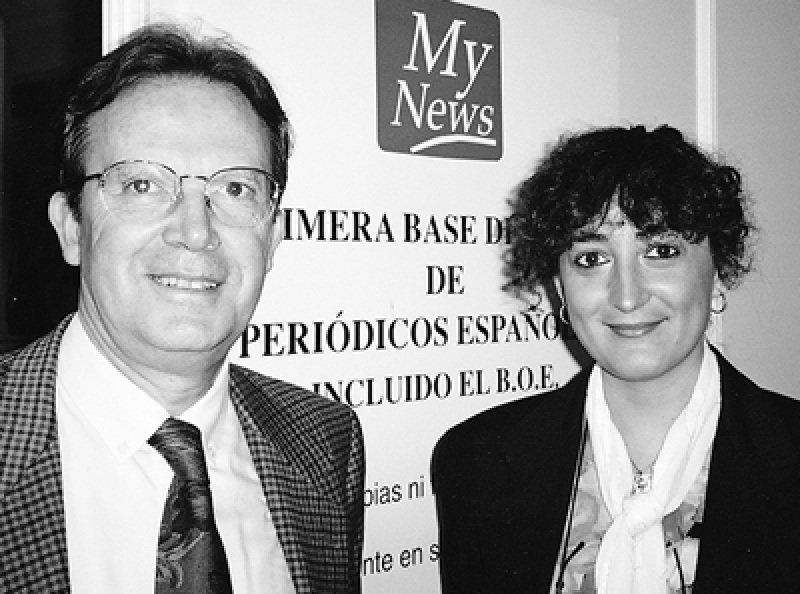 Carles Guillem Bach, fundador y gerente, y Margari Rodríguez Beneroso, documentalista.